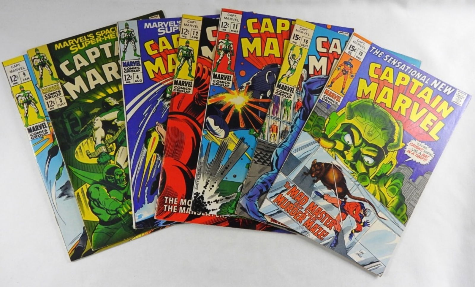 Captain Marvel Silver Age Lot Of 7 (1 of 3)