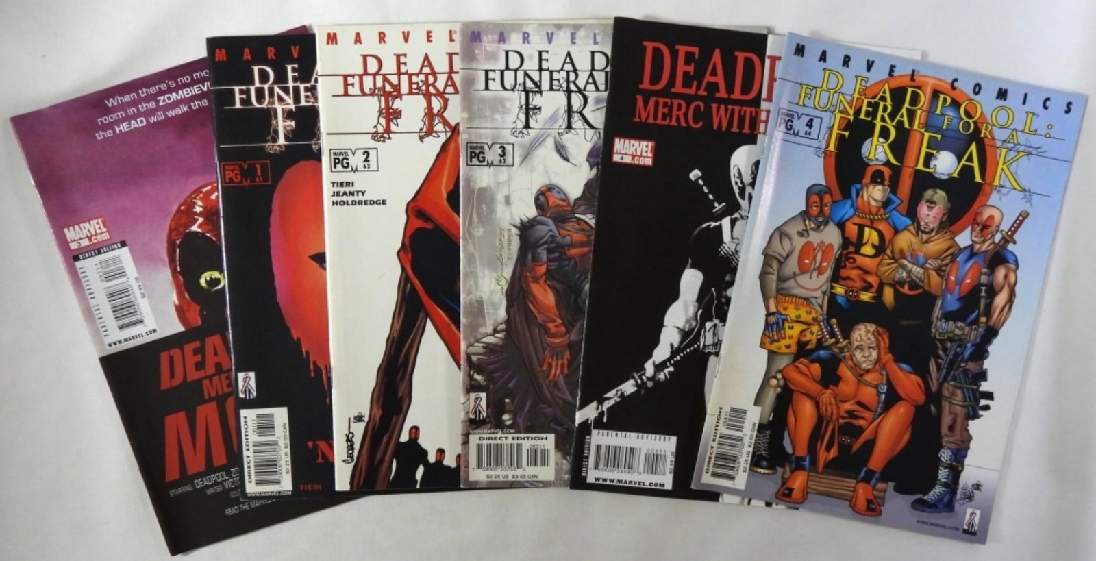 Deadpool 2000s Lot Of 6: Deadpool: Funeral For A Freak 1-4 (61-64) 2002, Deadpool: Merc With A Mouth 3 & 4, G-VG