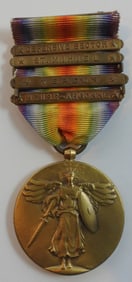 WWI Victory Medal With 4 Clasps