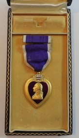 Purple Heart Medal & Ribbon Original Box