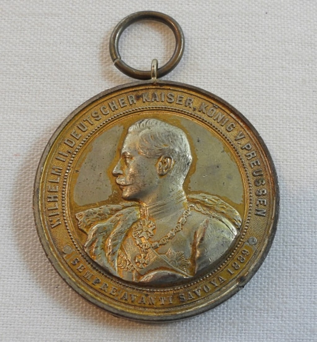 Kaiser Wilhelm II & Umberto I 1889 Medal (1 of 2)