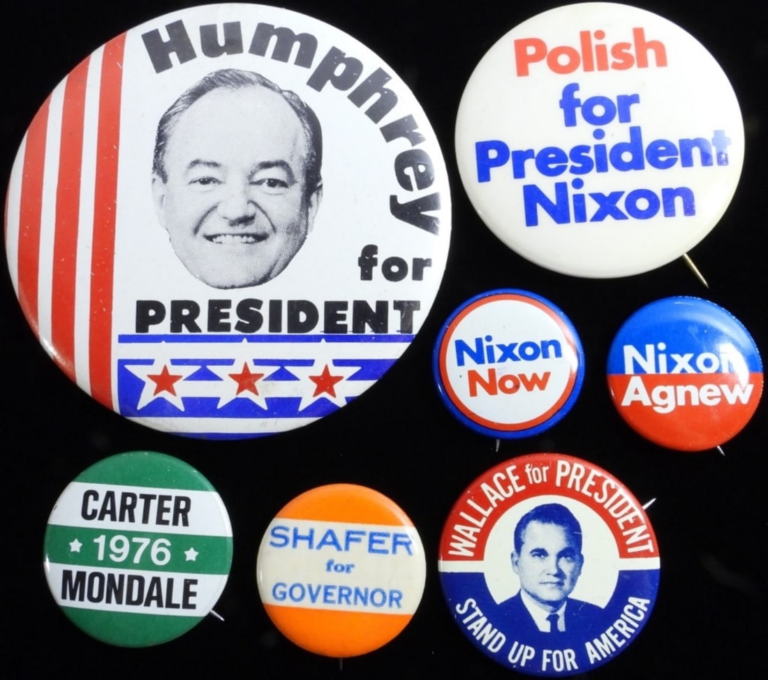 (7) Political Campaign Buttons (1 of 2)