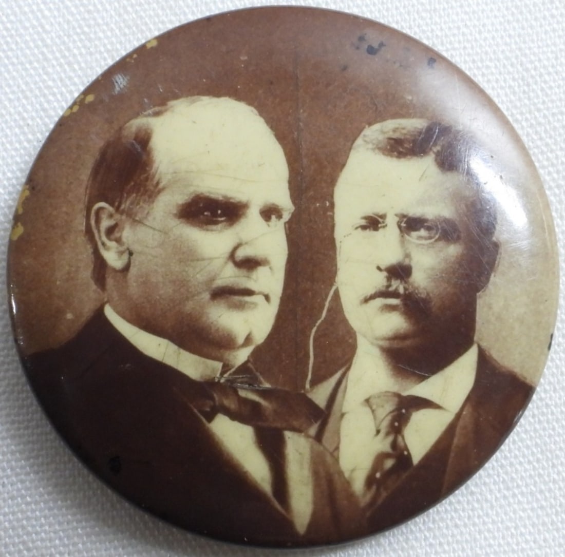 1900 McKinley And Roosevelt Button (1 of 2)