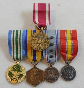 5 Miniature U.S. Medals Mounted