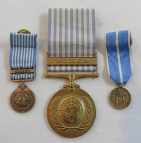 3 Korean War Medals