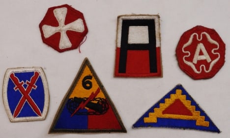 6 U.S. Army Patches