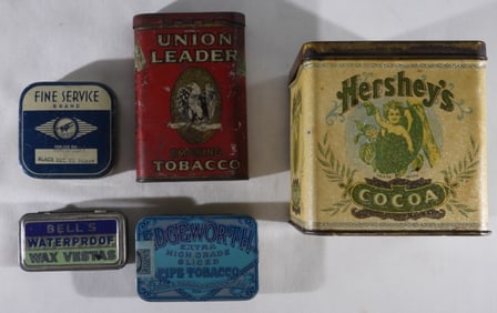 5 Vintage Tins Cases