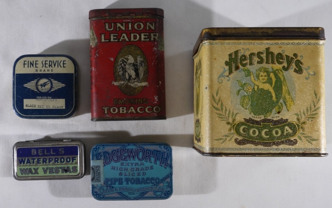 5 Vintage Tins Cases (1 of 2)