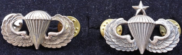 (2) U.S. Parachutist Badges