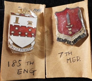 (2) Military Insignia Pins