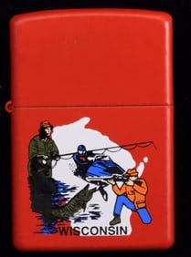 2000 Wisconsin Red Matte Zippo Sealed