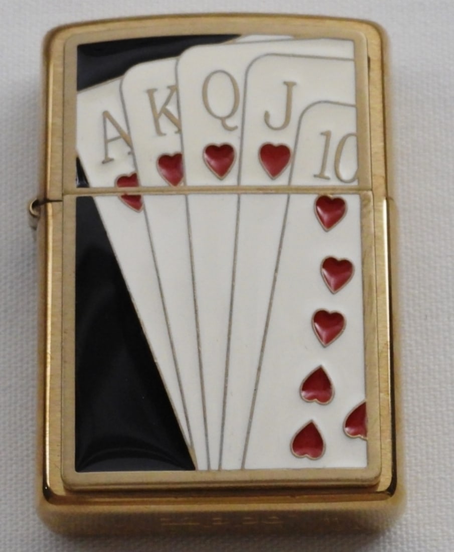 2011 Heart Hand Brass Zippo Unfired: 2011, in a box, unfired
