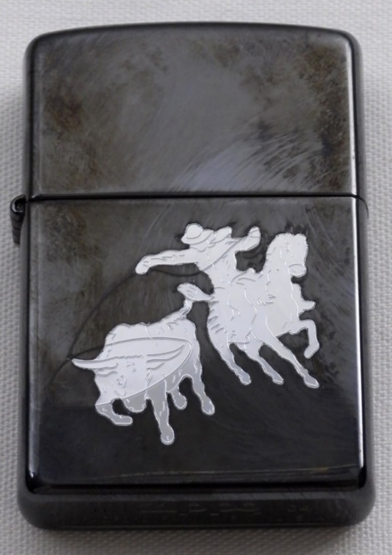 2004 Bull Roping Zippo Fired: 2004, has been fired in a box