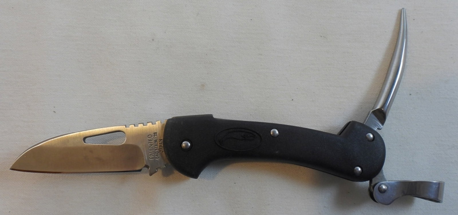 Myerchin Folding Knife With Marlin Spike: Myerchin Light Knife, 15006, knife and marlin spike, the handle is just under 4"