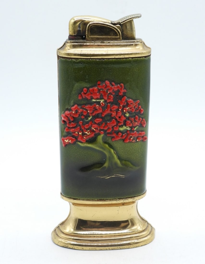 Evans Brass & Enamel Oriental Styled Lighter (1 of 3)