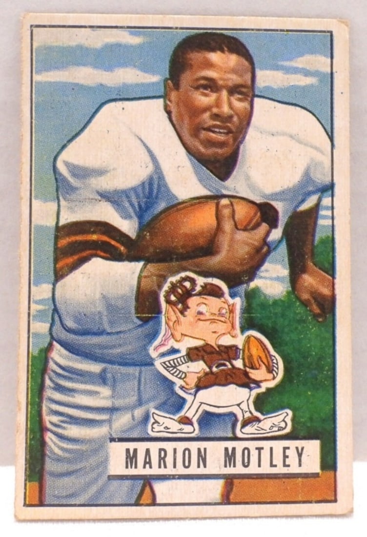Marion Motley Card: Marion Motley #109 in the 1951 series, good condition
