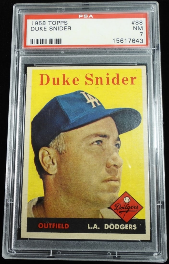 1958 Duke Snider: Topps #88 Graded Near Mint 7