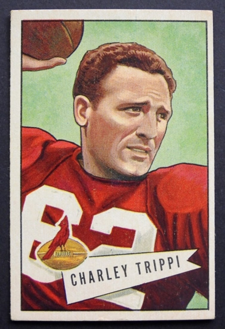 1952 Bowman Large #12 Charley Trippi: Nice EX -Great color and gloss