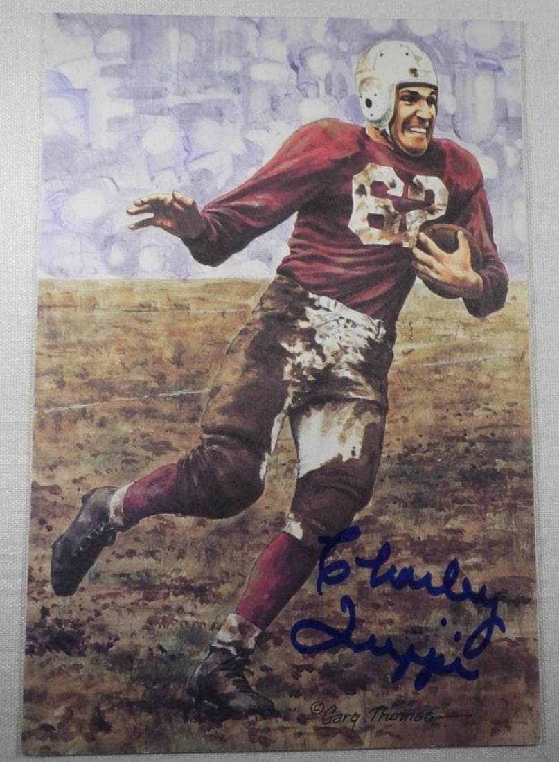 Charley Trippi Autographed Art Series: Unverified set number 0831/5000 Pro Hall of Fame Art Series