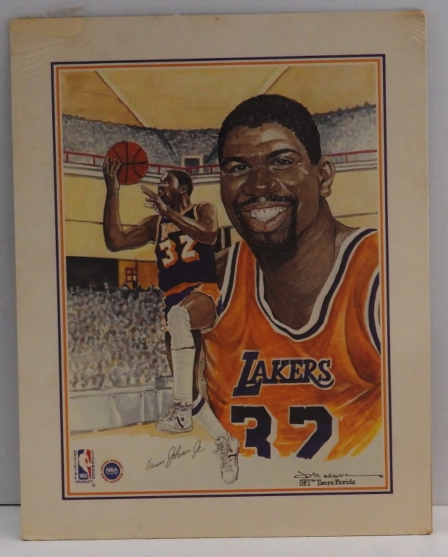 16X20 Ervin Magic Johnson Lithograph (1 of 4)
