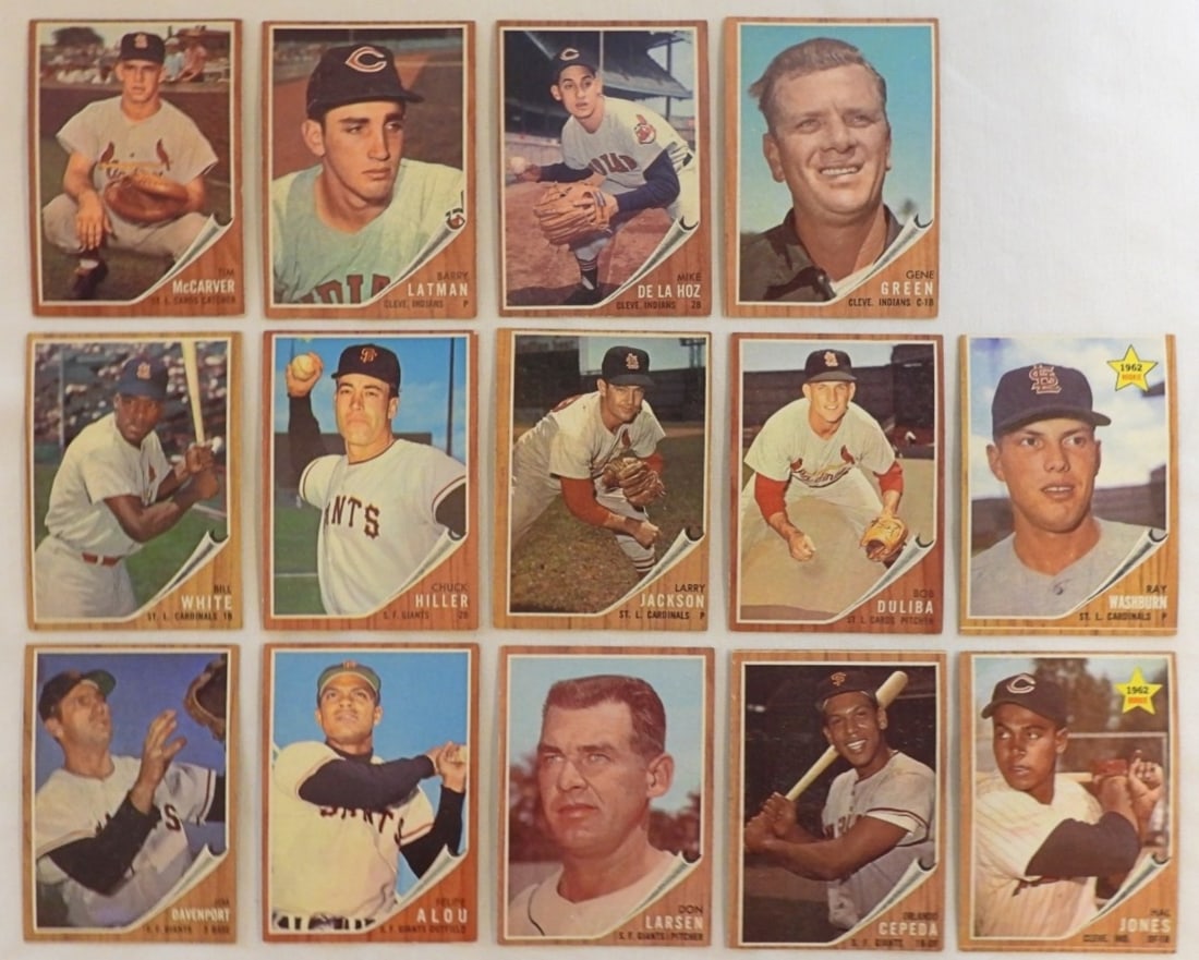 1962 TOPPS Mixed Teams Baseball Card Lot  14 (1 of 2)