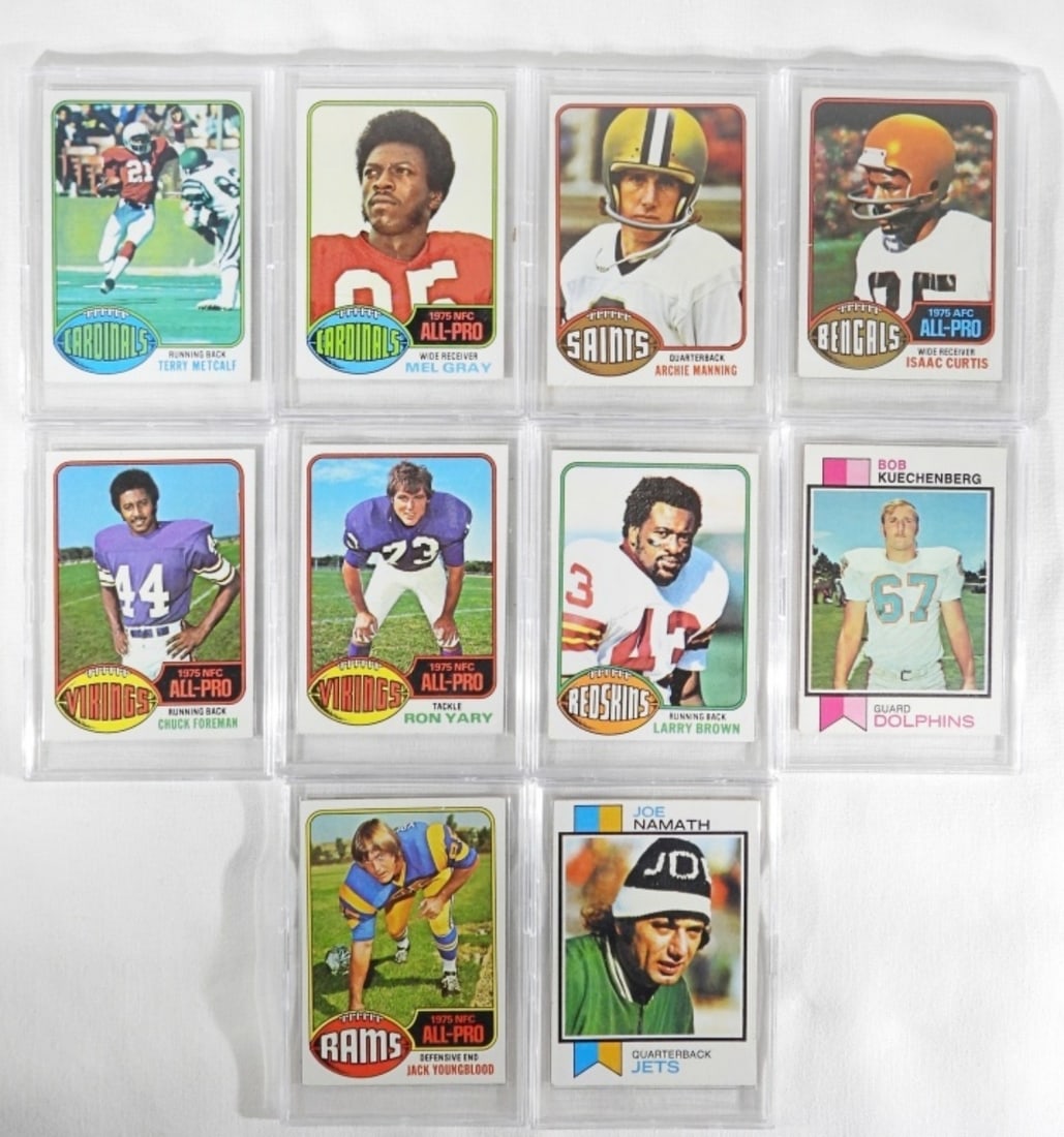 Vintage 1970s Football Card Lot Of 10 (1 of 2)