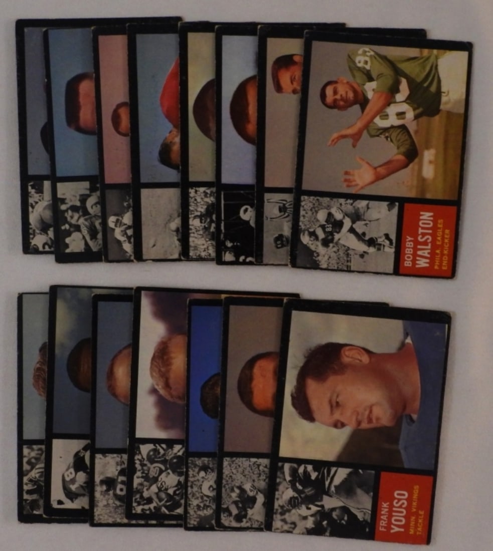 1962 TOPPS Football Card Lot Of 15 (1 of 2)