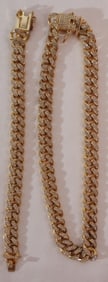 Matching Thick Chain Necklace & Bracelet