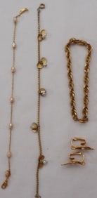 Pretty Danity Gold-Tone Bracelets & Earrings