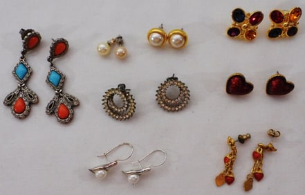 8 Pairs Of Earrings