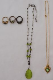 Green Necklaces & Rings
