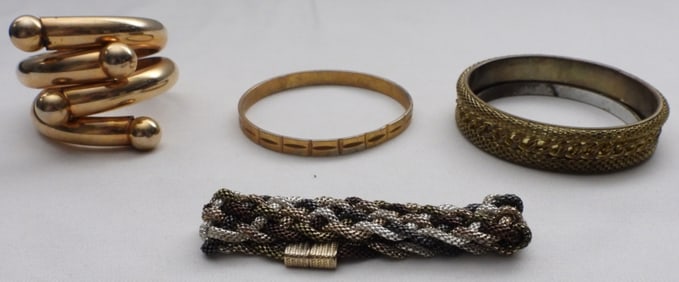 5 Gold-Tone Bracelets