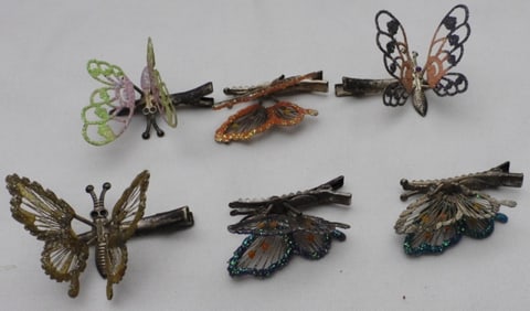 6 Beautiful Butterfly Barrettes