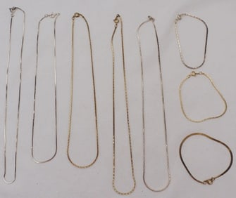Lot Of 8 Necklaces & Bracelets