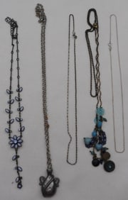 (4) Silver-Toned (1) Gold-Tone Necklaces