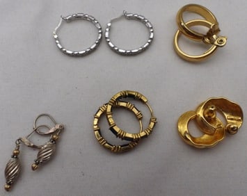 (5) Pair Of Post Earrings