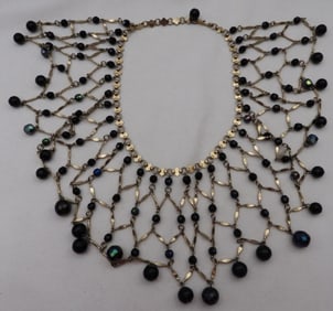 Dangling Silver-Tone & Bead Necklace