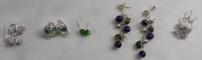 (5) Pair Of Post Earrings