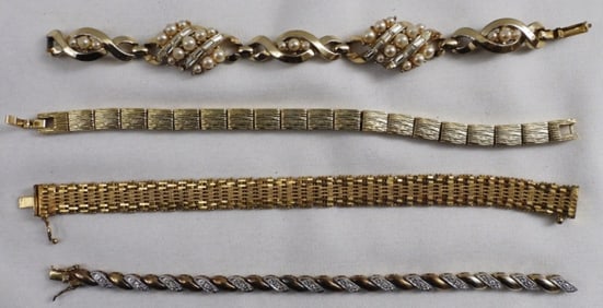 (4) Gold-Tone Bracelets