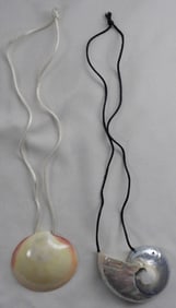 (2) Large Shell Necklaces