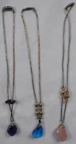 (3) Silve-Tone Necklaces