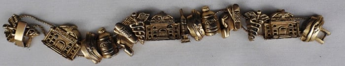 Gold-Tone Nurse Charm Bracelet