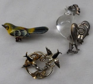 3 Bird Pins