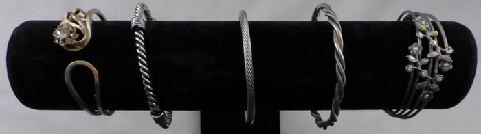 5 Bangle Cuff Bracelets