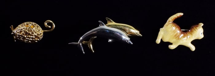 3 Brooches
