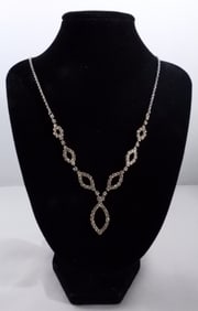 (3)Clear Rhinestone Necklaces