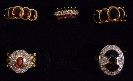 (5) Gold-Tone Rings
