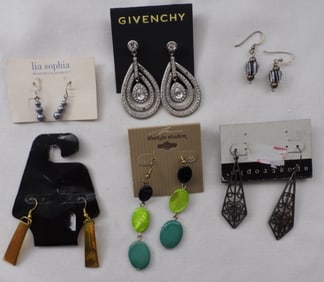 (6) Pair Of Post Earrings
