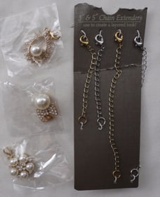 (4) Chain Extenders And (3) Pendants