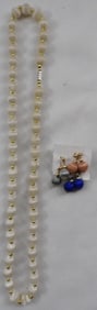 (3) Pair Of Earrings (1) Necklace